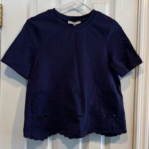 Bagatelle Blue Top with laser cut design